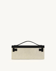 Bria Structured Top Handle Bag - Black Canvas