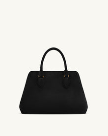Lara Faux Suede Tote Bag - Black
