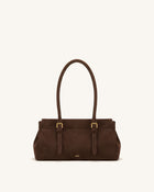 Brielle Faux Suede Tote - Brown