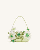Leona Bead Embellished Shoulder Bag - Light Green