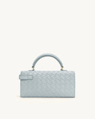 Keyla Weave Texture Top Handle Bag - Blue