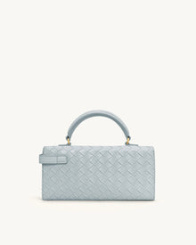 Keyla Weave Texture Top Handle Bag - Blue