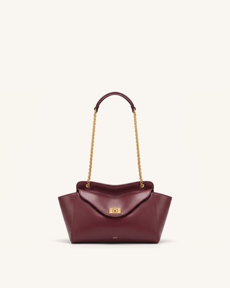 Lucia Envelope Chain Shoulder Bag - Claret