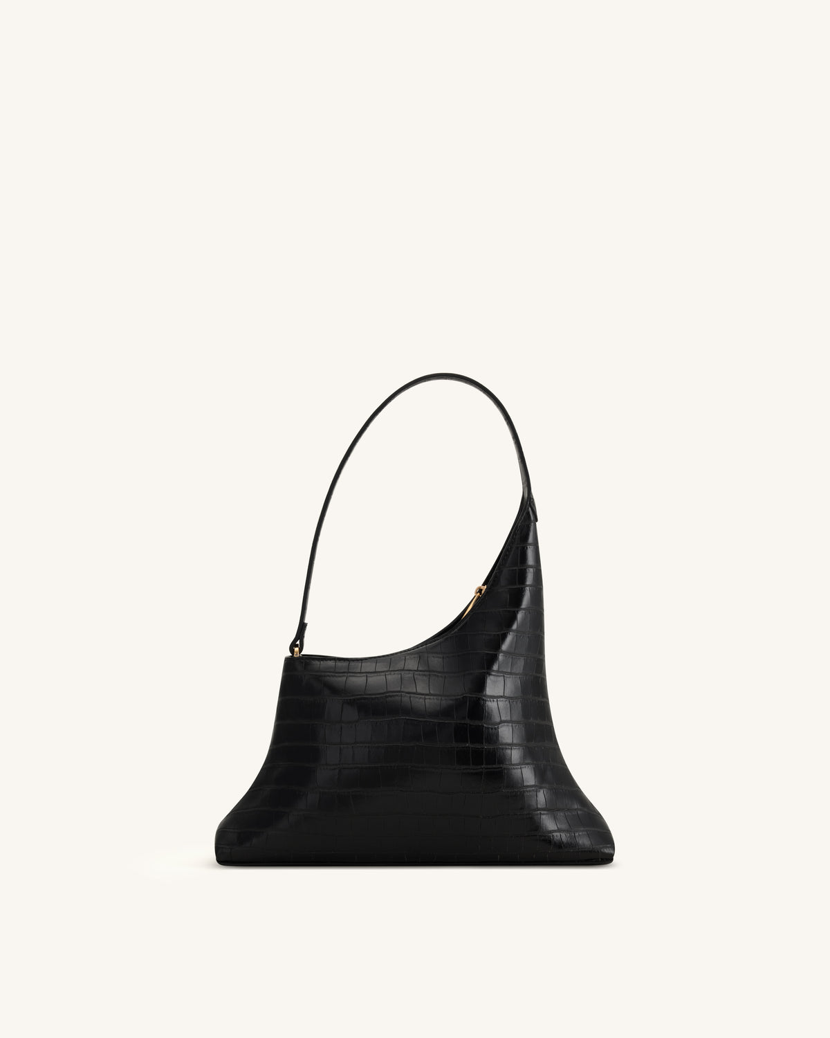Lyra Shoulder Bag - Black Croc