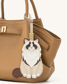 Ragdoll Cat Bag Charm - Beige