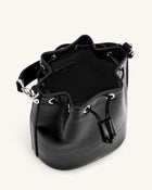 Yulia Crushed Bucket Bag - Black