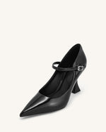 Thalina Patent Leather Pumps - Black