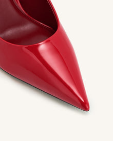 Thalina Patent Leather Pumps - Red