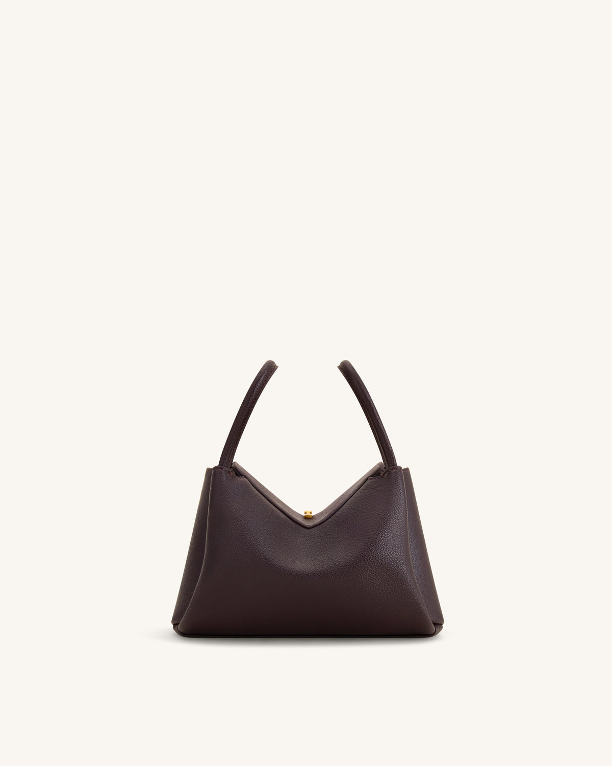 Maelle Dachshund Charm Double Handle Bag - Dark Brown