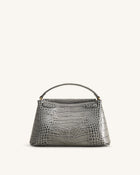 Carmen Top Handle Bag - Grey Croc