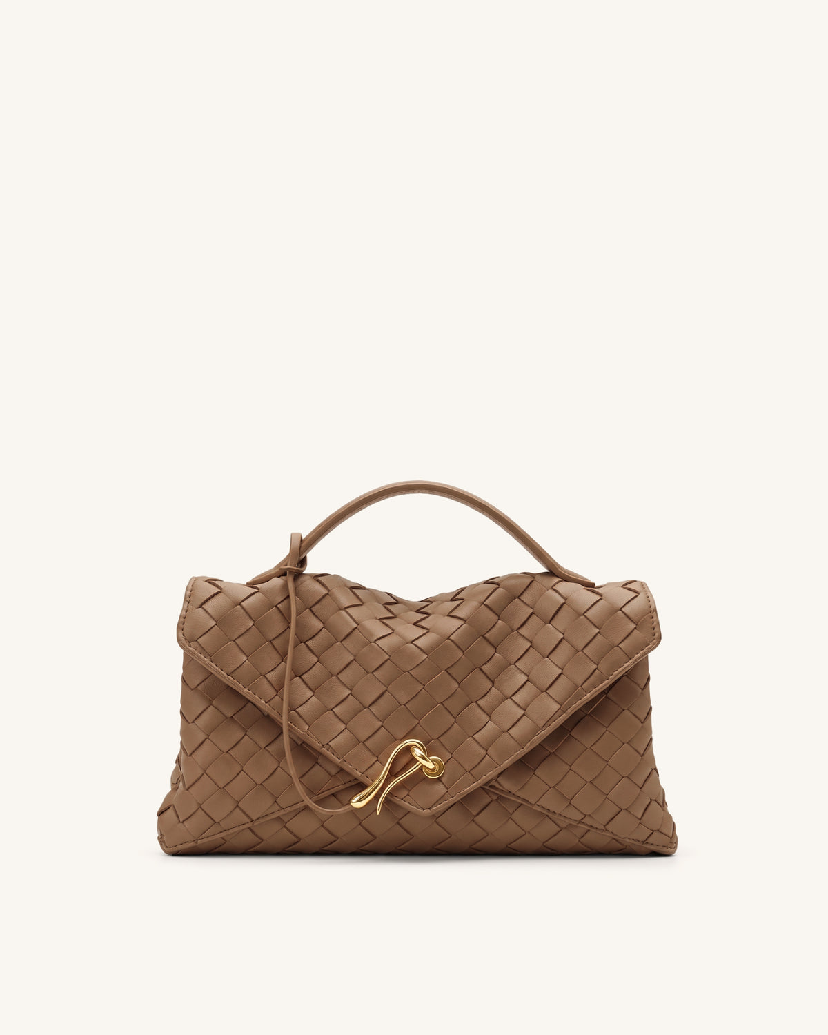 Celeste Woven Envelope Bag - Mocha Brown