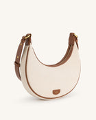 Carly Medium Shoulder Bag - Brown Canvas