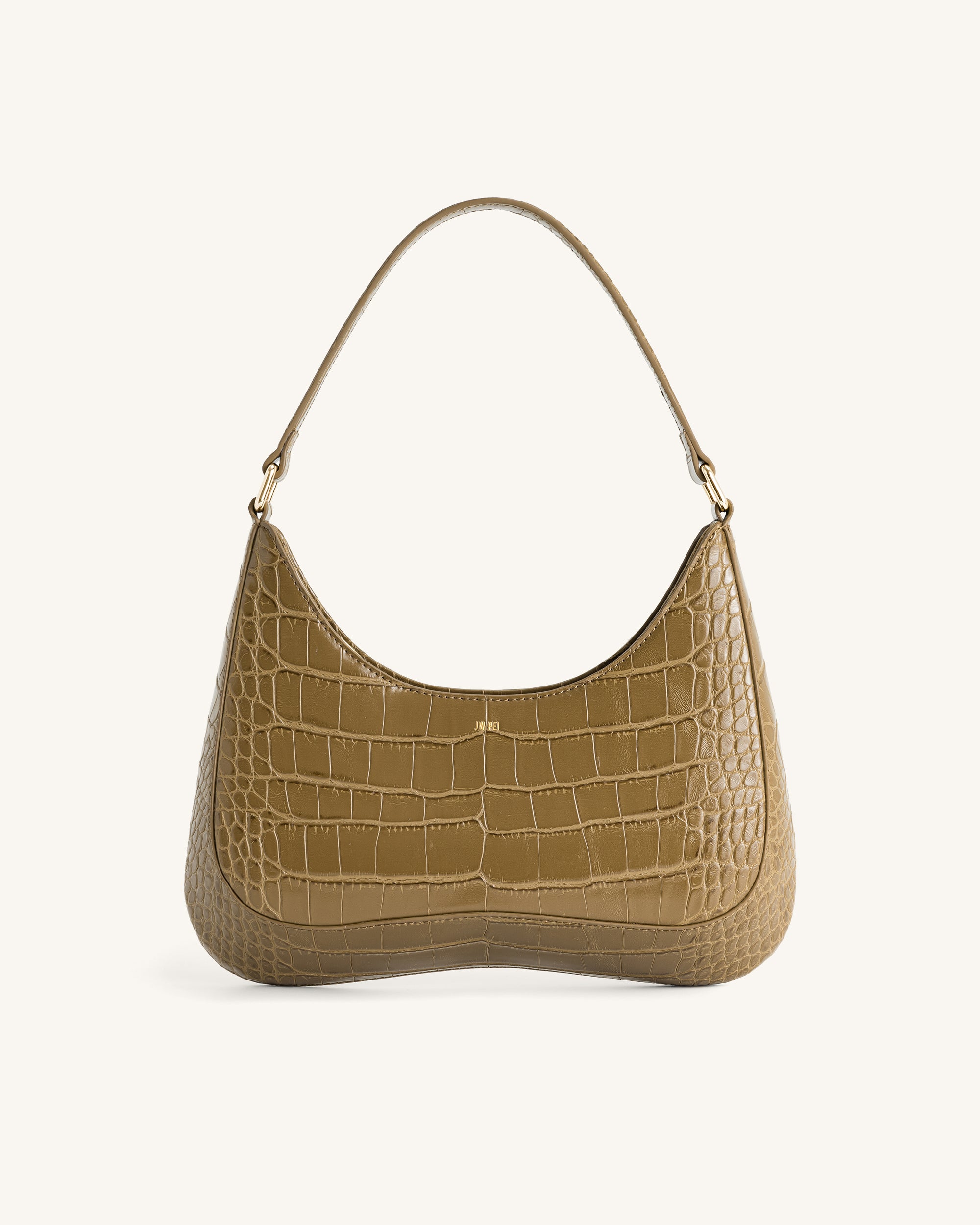 Ruby Shoulder Bag - Dark Olive Croc
