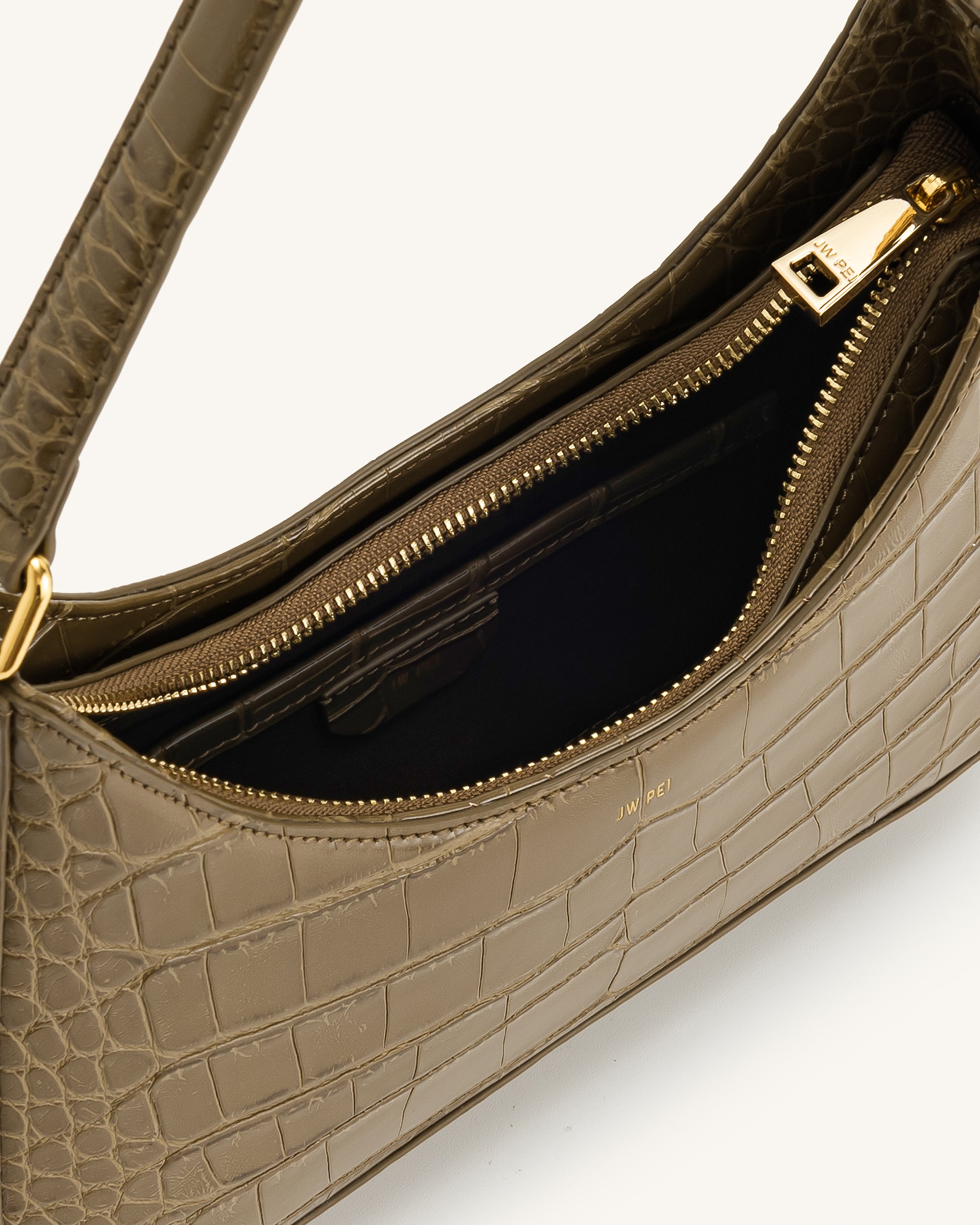 Mango croc effect online baguette bag