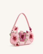 Leona Bead Embellished Shoulder Bag - Pink