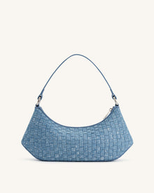 Lily Shoulder Bag - Blue Denim Weave