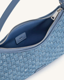 Lily Shoulder Bag - Blue Denim Weave