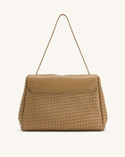 Hilary Woven Shoulder Bag - Camel