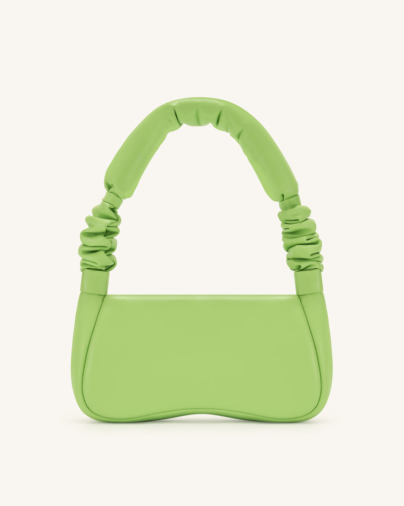 Alison Soft Volume Shoulder Bag - Lime Green