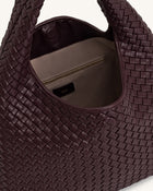 Iaura Woven Shoulder Bag - Deep Burgundy