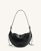 Tessa Crushed Shoulder Bag - Black