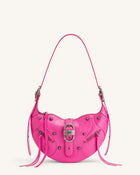 Tessa Crushed Shoulder Bag - Bright Pink