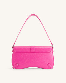 Sia Crushed Shoulder Bag - Bright Pink