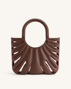 Faye Leaf Beach Bag - Brown