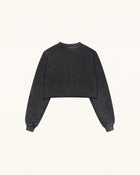 Cream 3D Pearl Butterfly Sweatshirt - Black