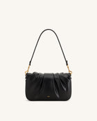 Sofia Ruched Shoulder Bag - Black