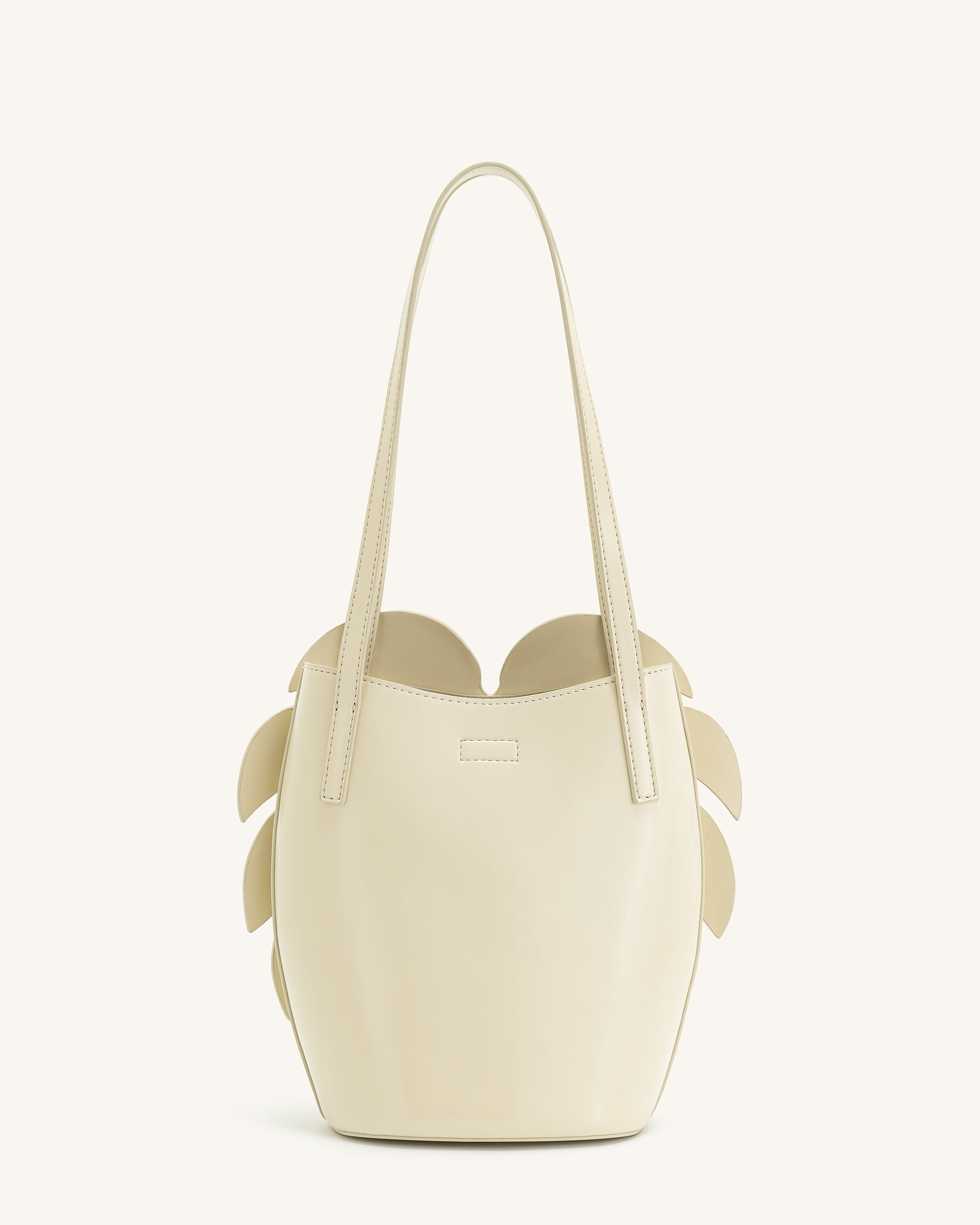 Cecelia Leaf Shape Shoulder Bag - White