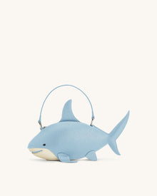Nerys Shark Look Top Handle Bag - Light Blue