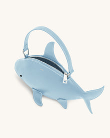 Nerys Shark Look Top Handle Bag - Light Blue