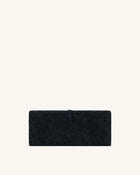 Zaria Woven Clutch - Black