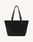 Cathy Nylon Tote Bag - Black