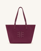 Cathy Nylon Tote Bag - Bordeaux red