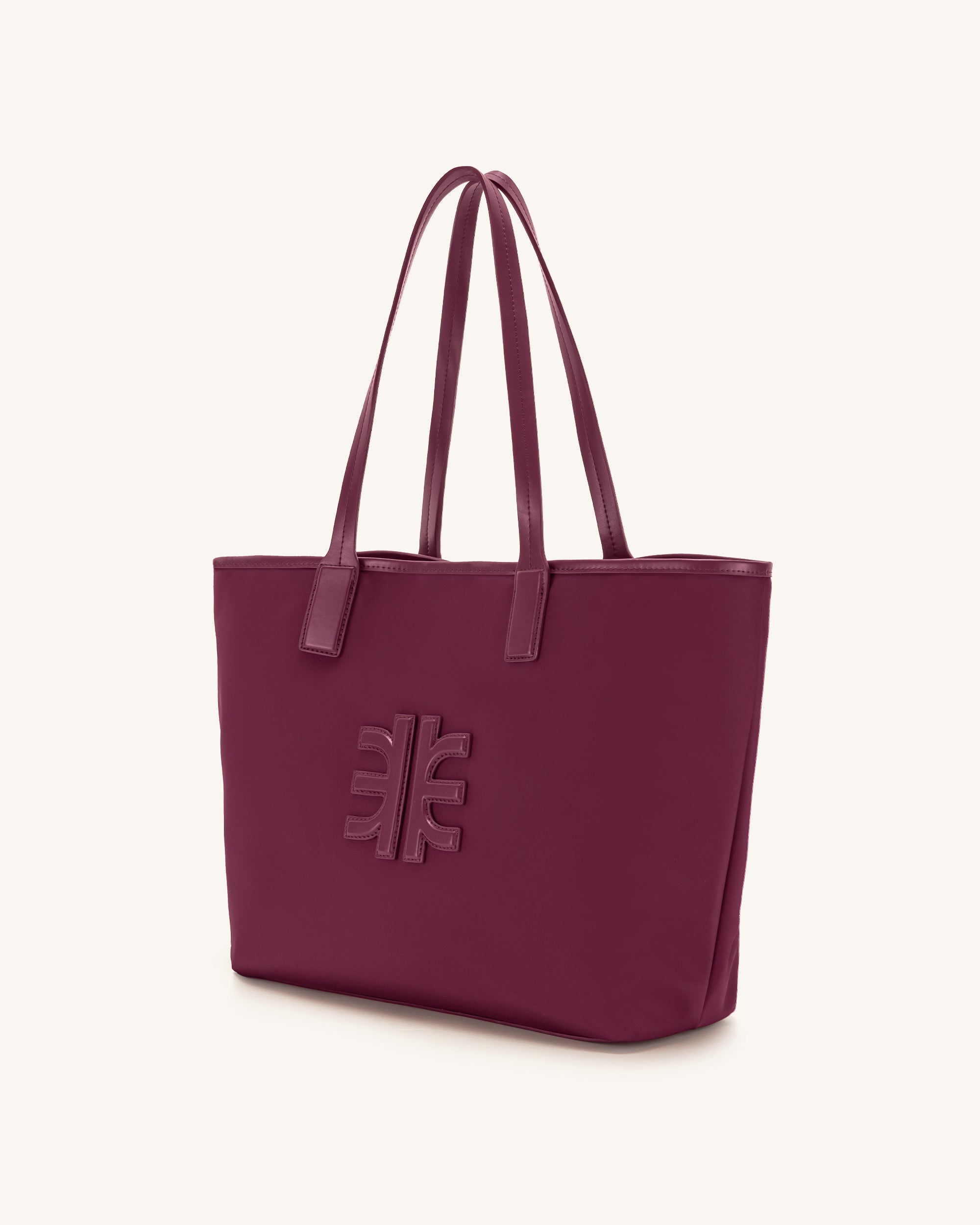 Cathy Nylon Tote Bag - Bordeaux red