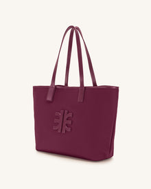 Cathy Nylon Tote Bag - Bordeaux red