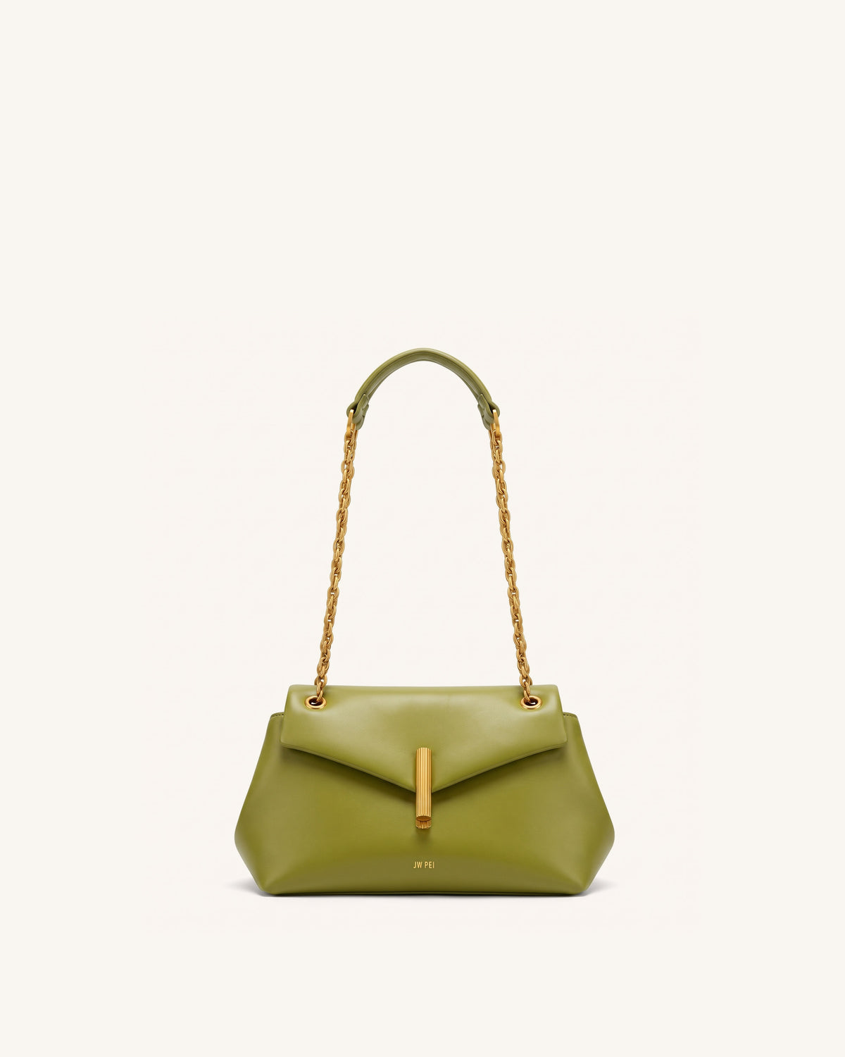 Valerie Chain Flap Shoulder Bag - Olive Green