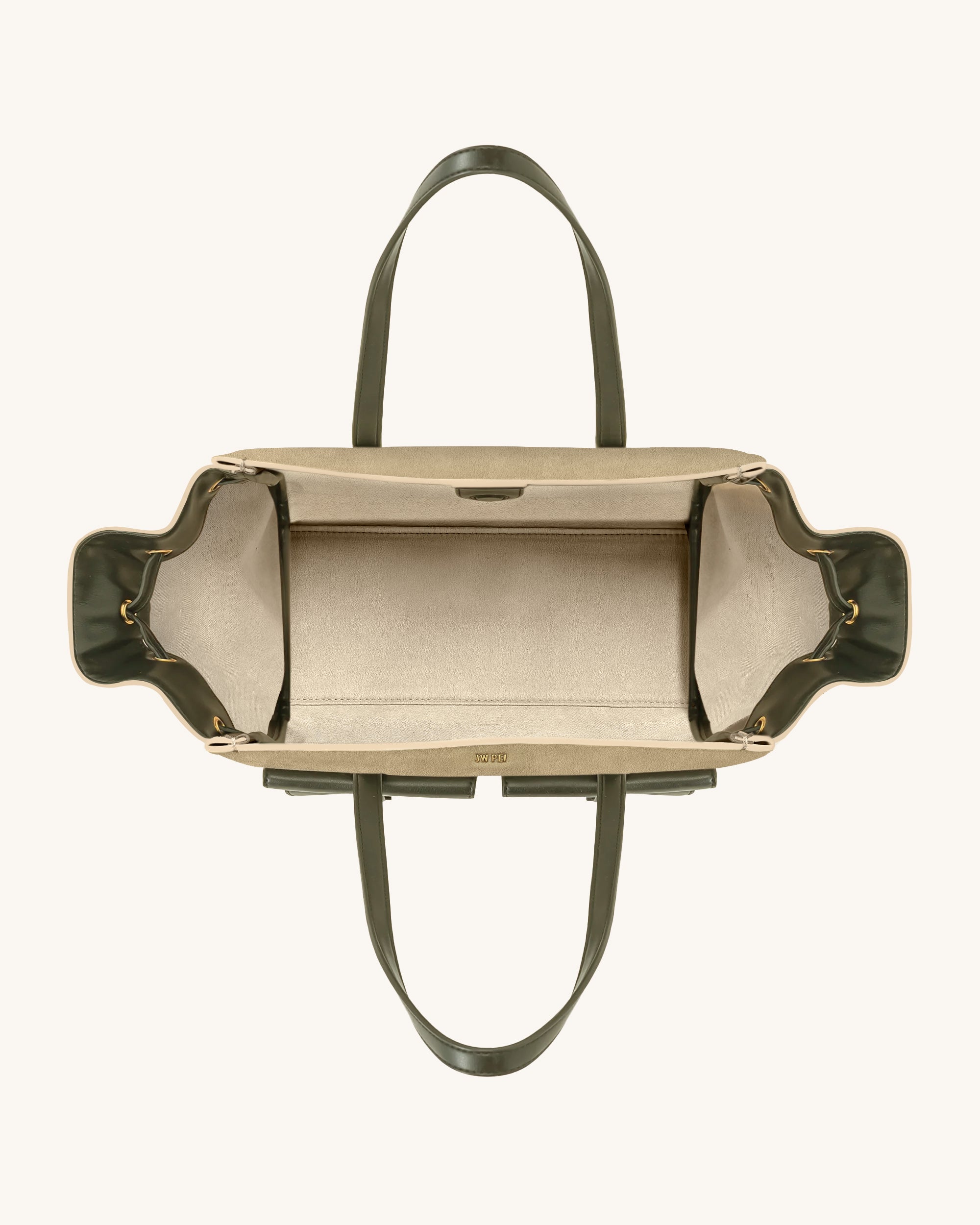 Linda Faux Suede Tote Bag - Green