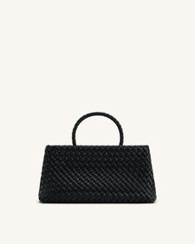 Elora Woven Tote Bag - Black