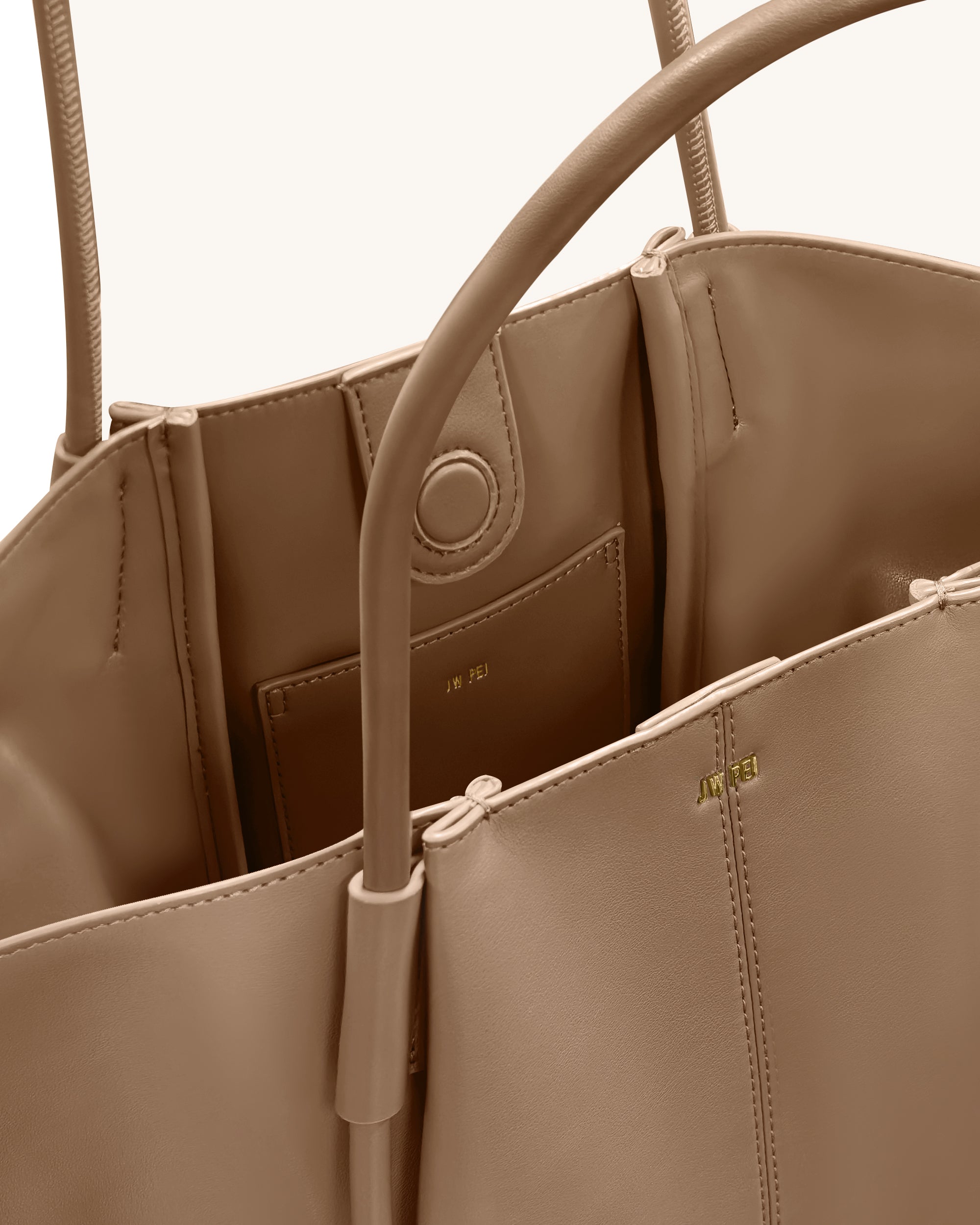 Nala Wide Tote Bag - Clay Brown