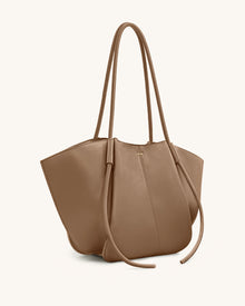 Nala Wide Tote Bag - Clay Brown