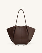 Nala Wide Tote Bag - Deep Brown