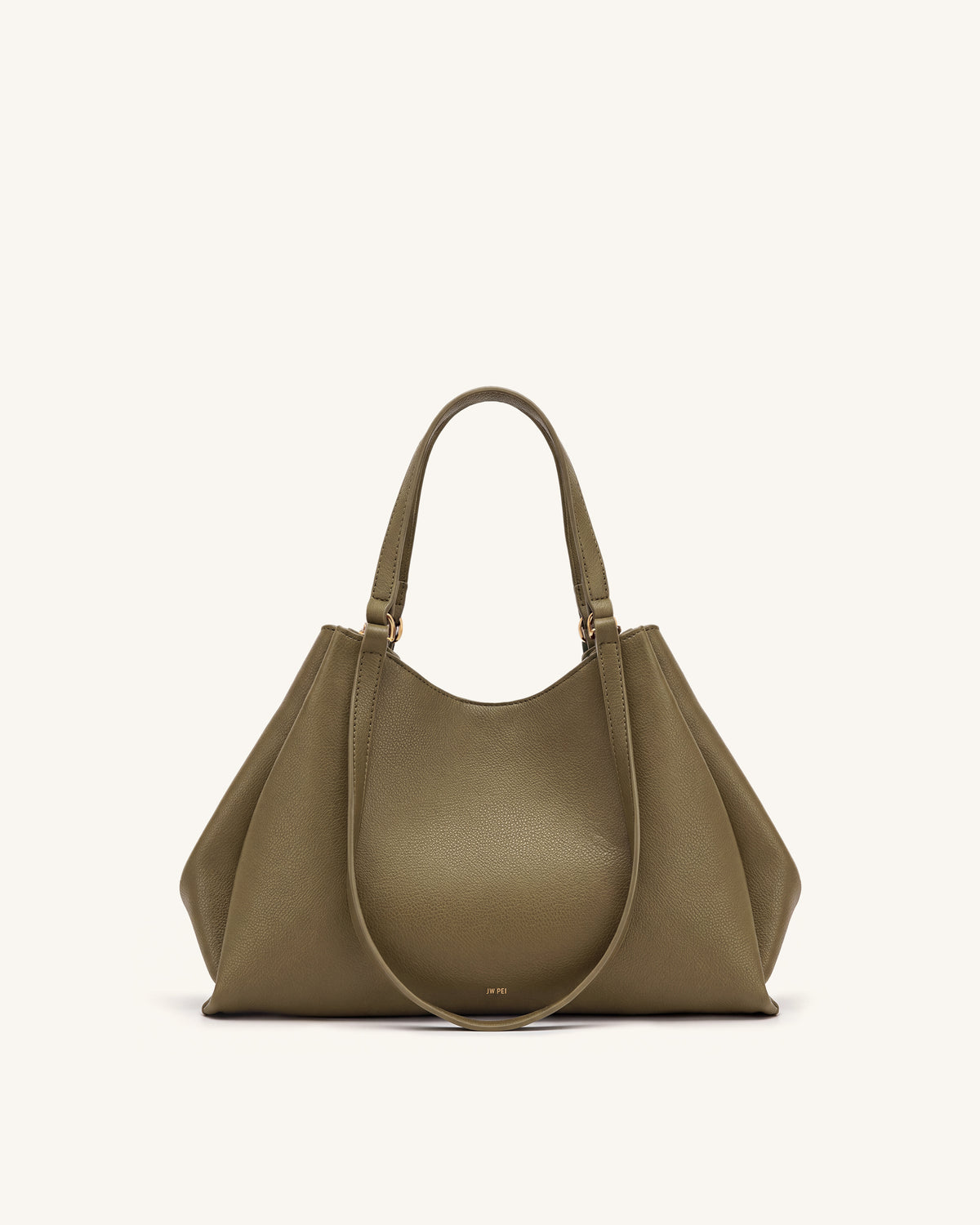 Virelia Double Handle Tote Bag - Olive Green