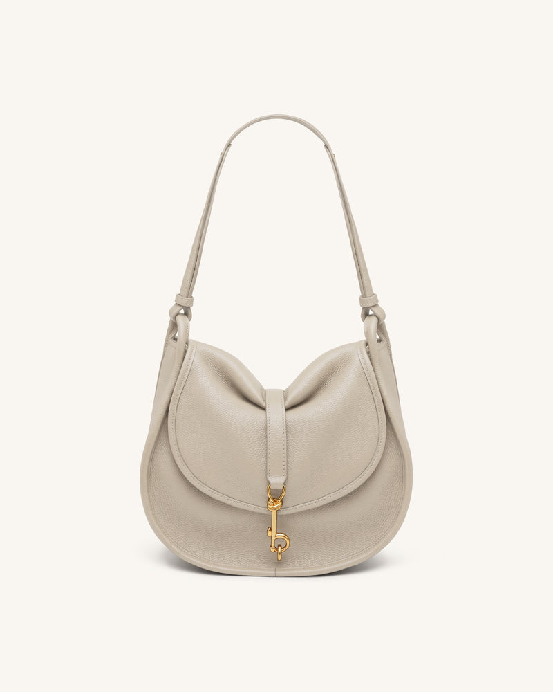 Arla Small Hobo Bag - Beige Gray
