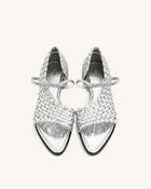 Jocelyn Weave Strap Flip-flops - Silver