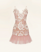 Floral Sling Mini Dress - Blush Pink