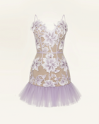 Floral Sling Mini Dress - Lavender