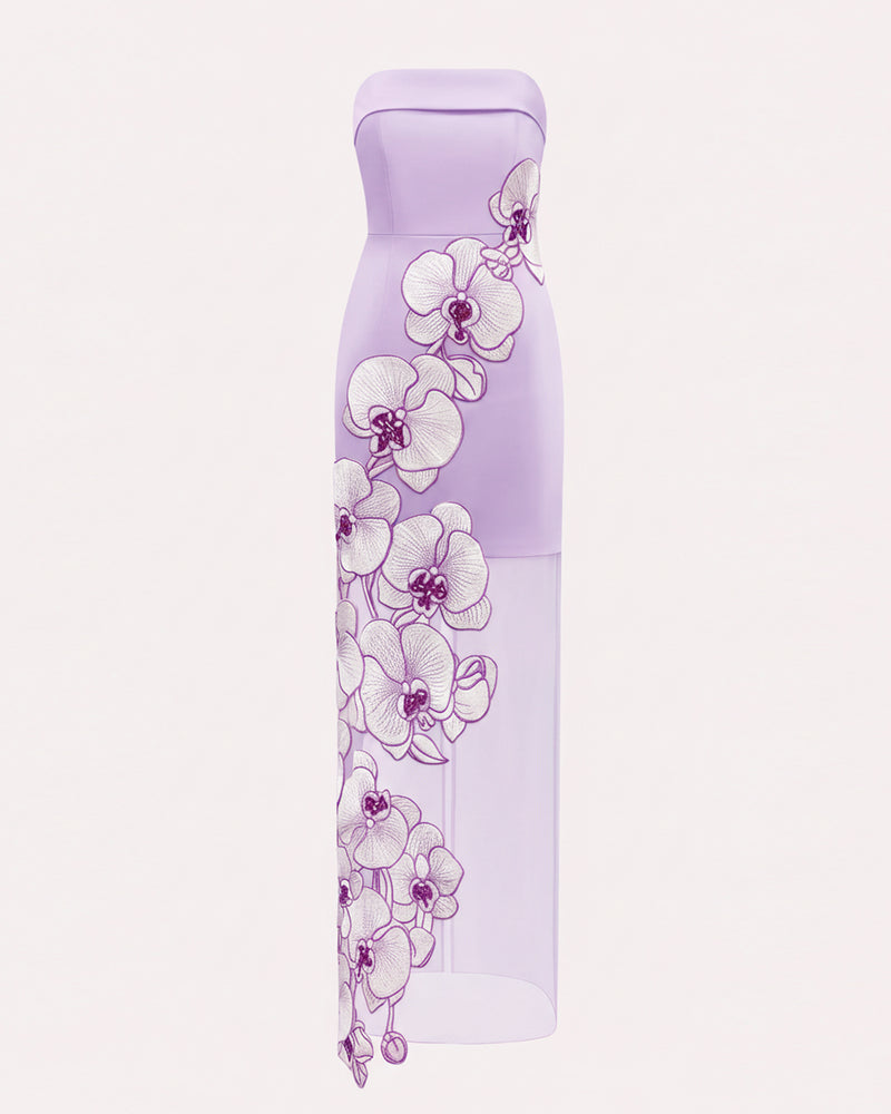 Orchid Embroidered Dress - Lavender